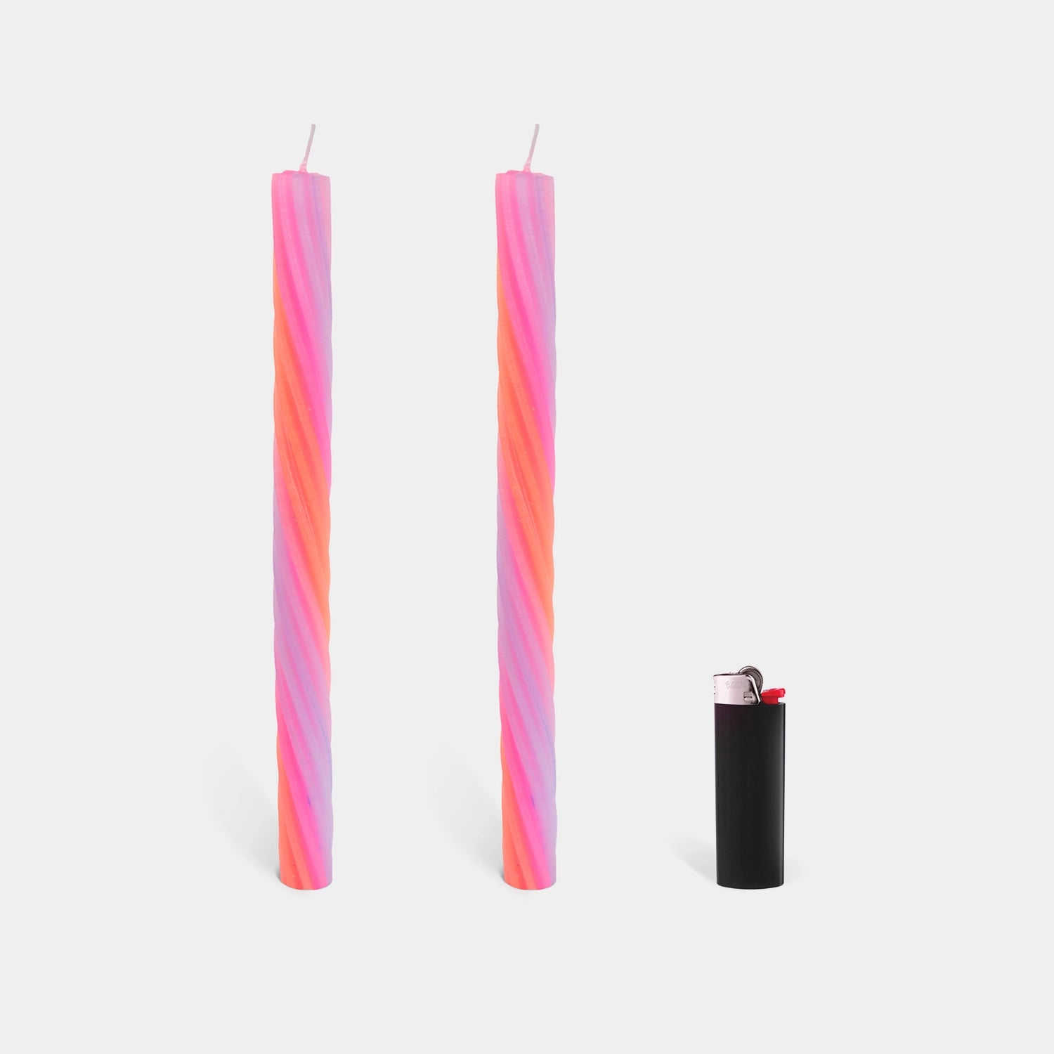 11" Vibrant Taper Rope Candles (set of 2)