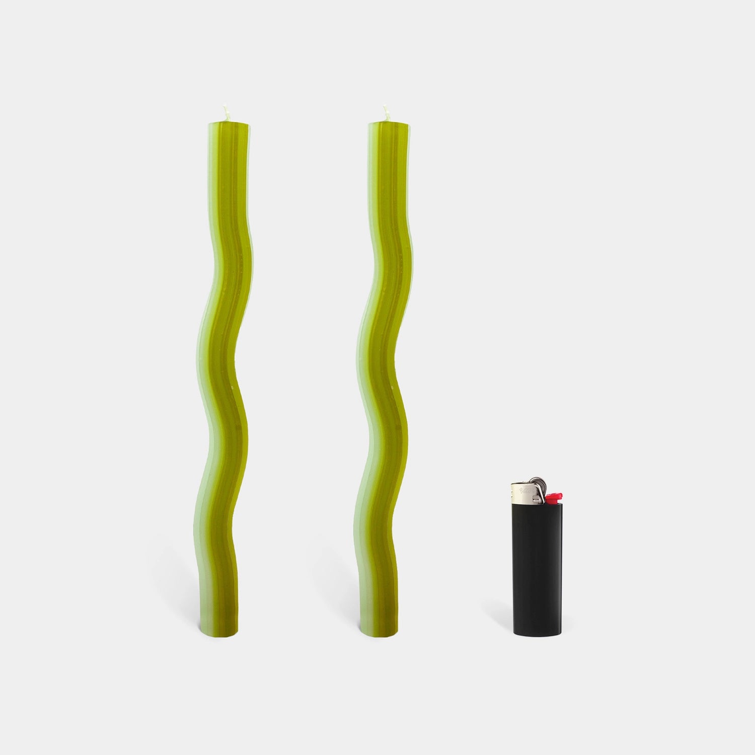Vibrant Taper Wiggle Candles (set of 2)