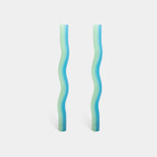 Vibrant Taper Wiggle Candles (set of 2)