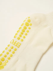 Lemon Ruffle Grip Socks