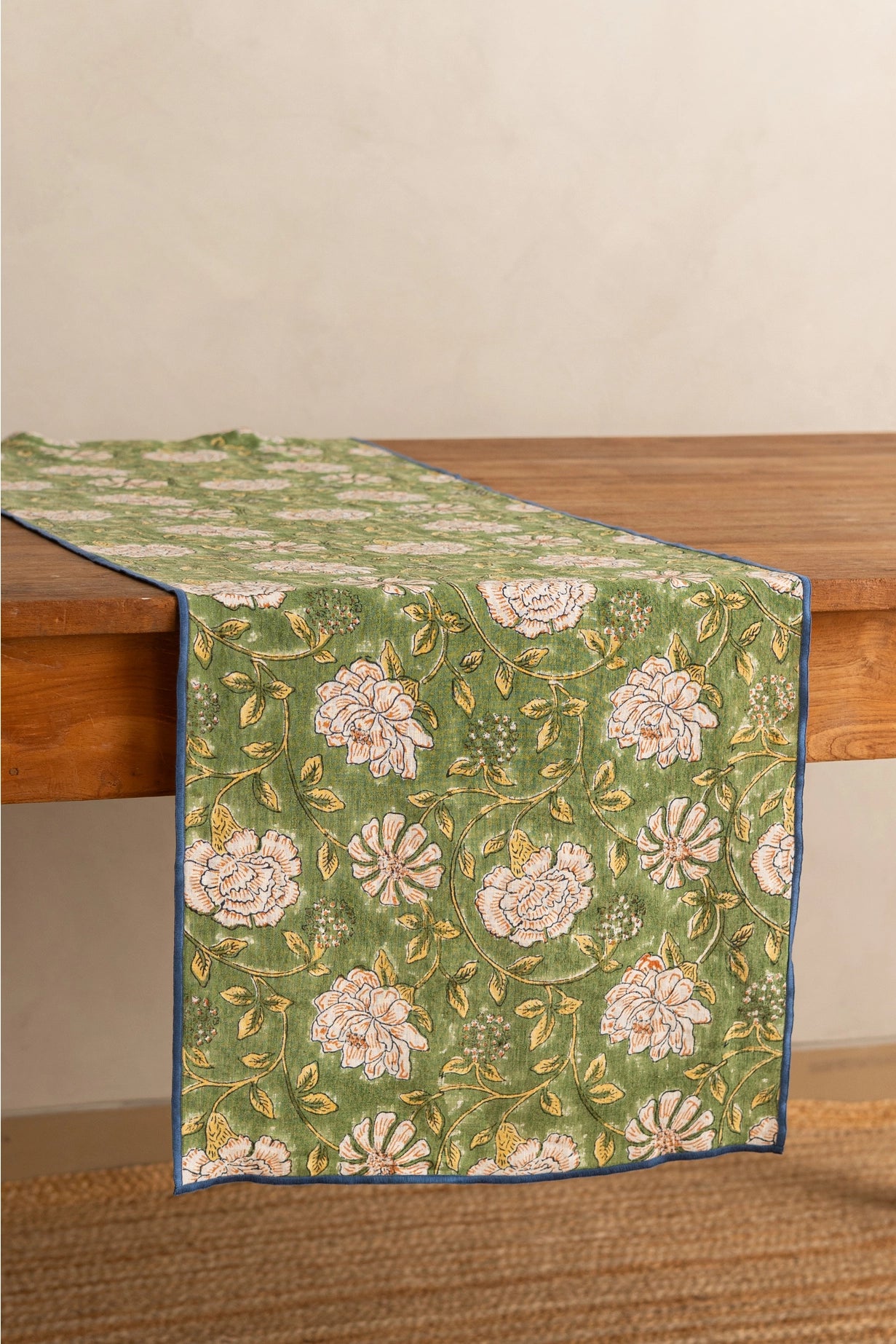 Linen Dahlia Table Runner