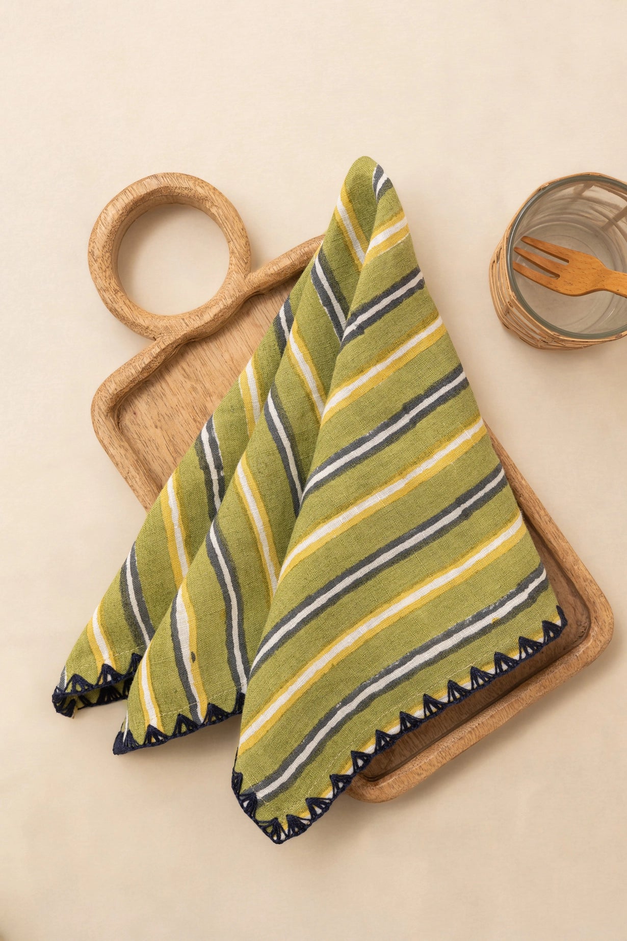Linen Stria Napkin Set