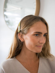 Lani Alligator Hair Clips (Forest and Olive)