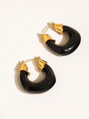 Arlowe Resin Hoop Earrings