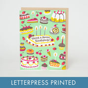 Birthday Sweets Spread Letterpress Greeting Card