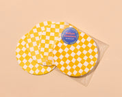 Letterpress Reusable Vellum Coasters (Cantaloupe)