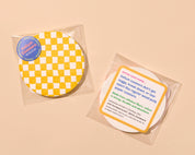 Letterpress Reusable Vellum Coasters (Cantaloupe)
