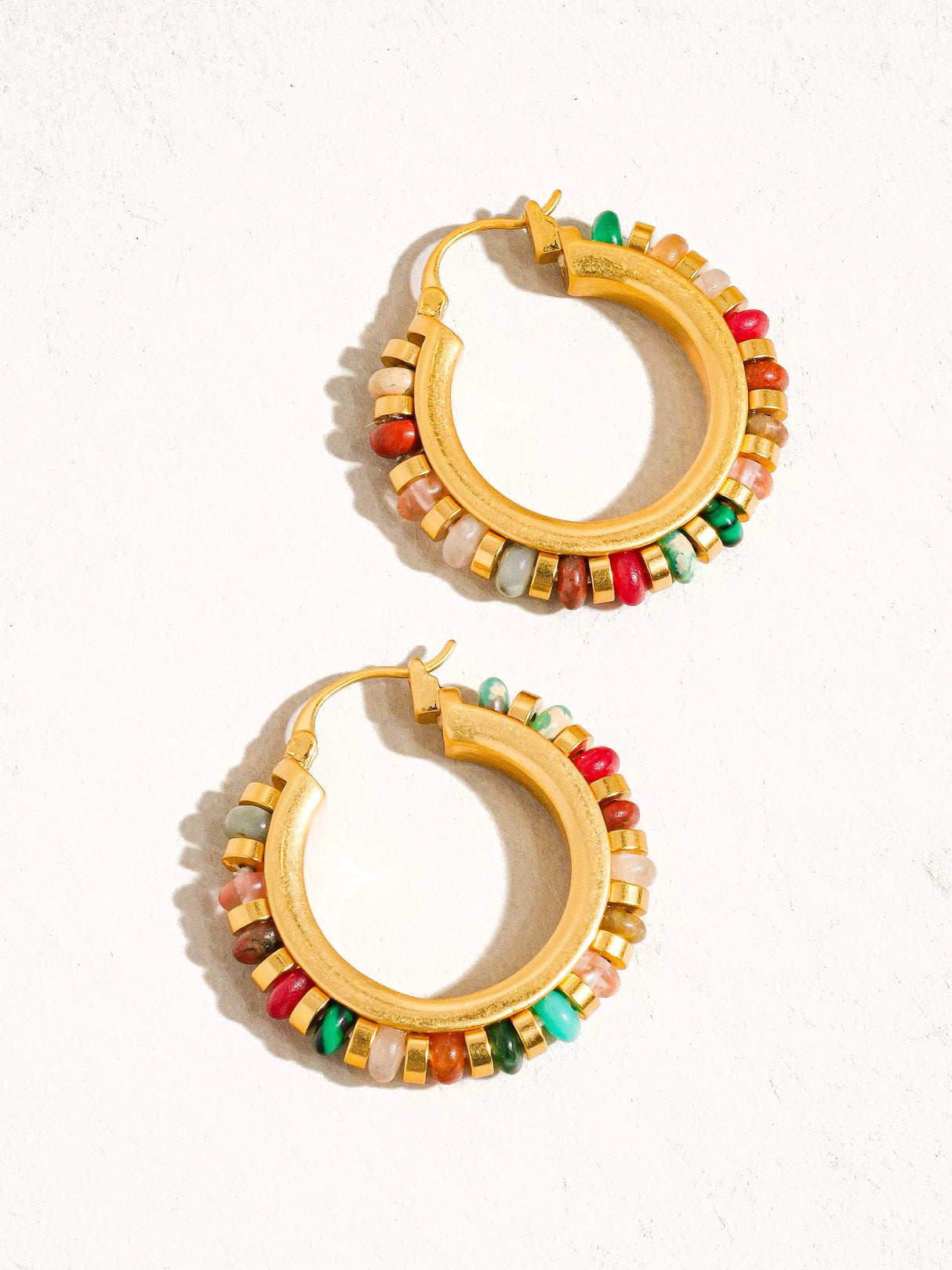 Capri Beaded Resort Hoop Earring