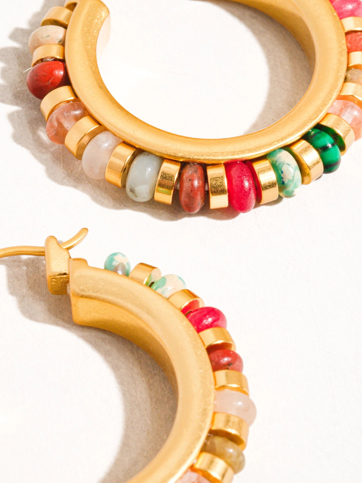 Capri Beaded Resort Hoop Earring