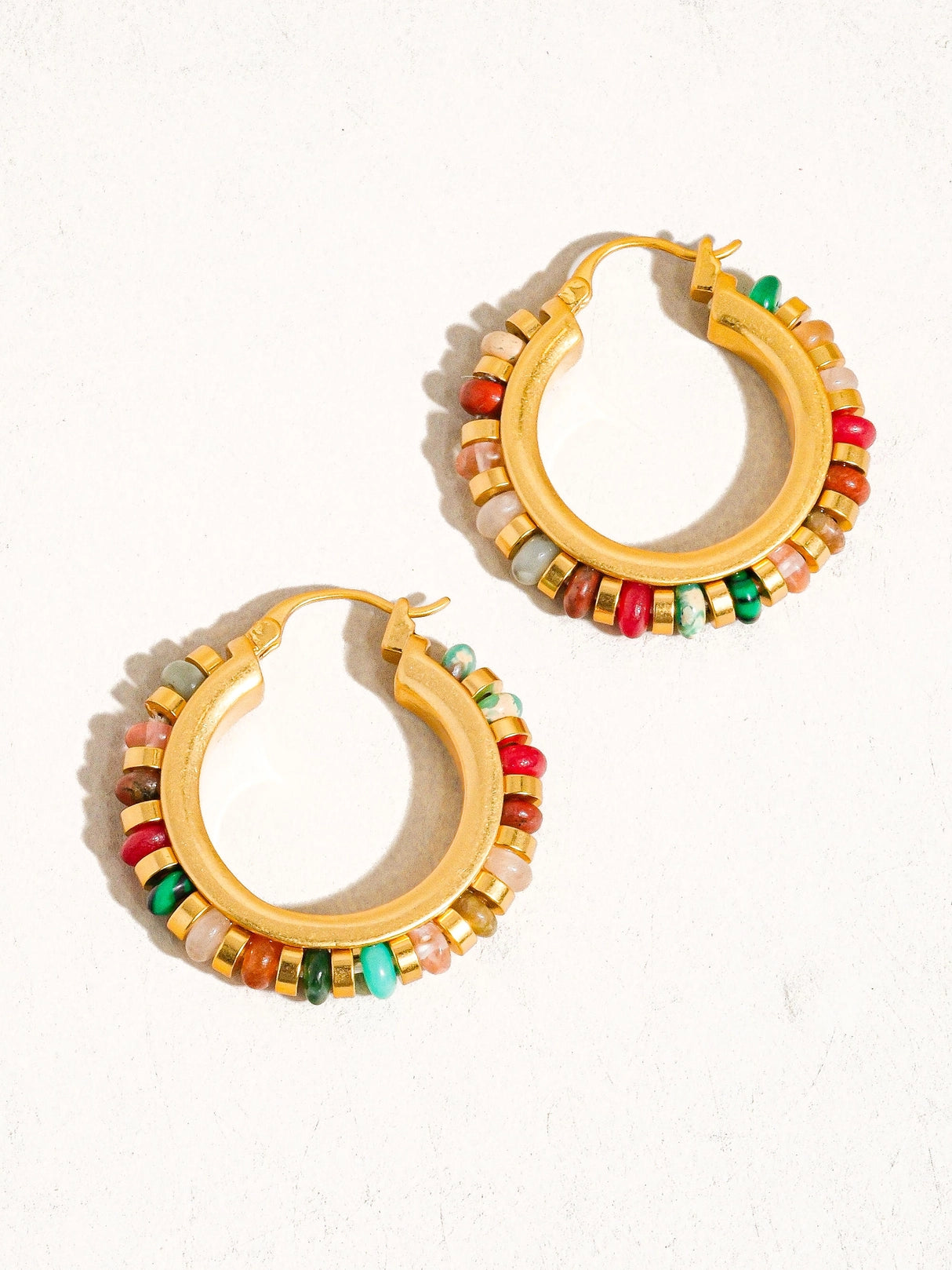 Capri Beaded Resort Hoop Earring