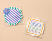 Letterpress Reusable Vellum Coasters (Capri)
