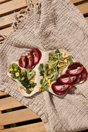 White Stoneware Charcuterie Board