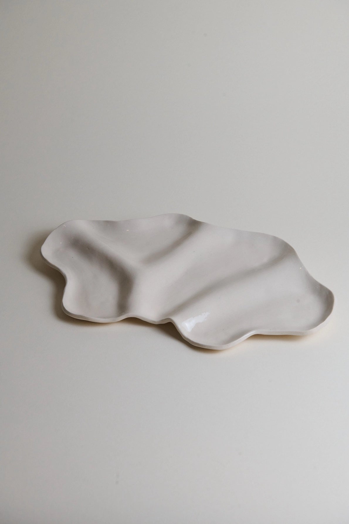 White Stoneware Charcuterie Board