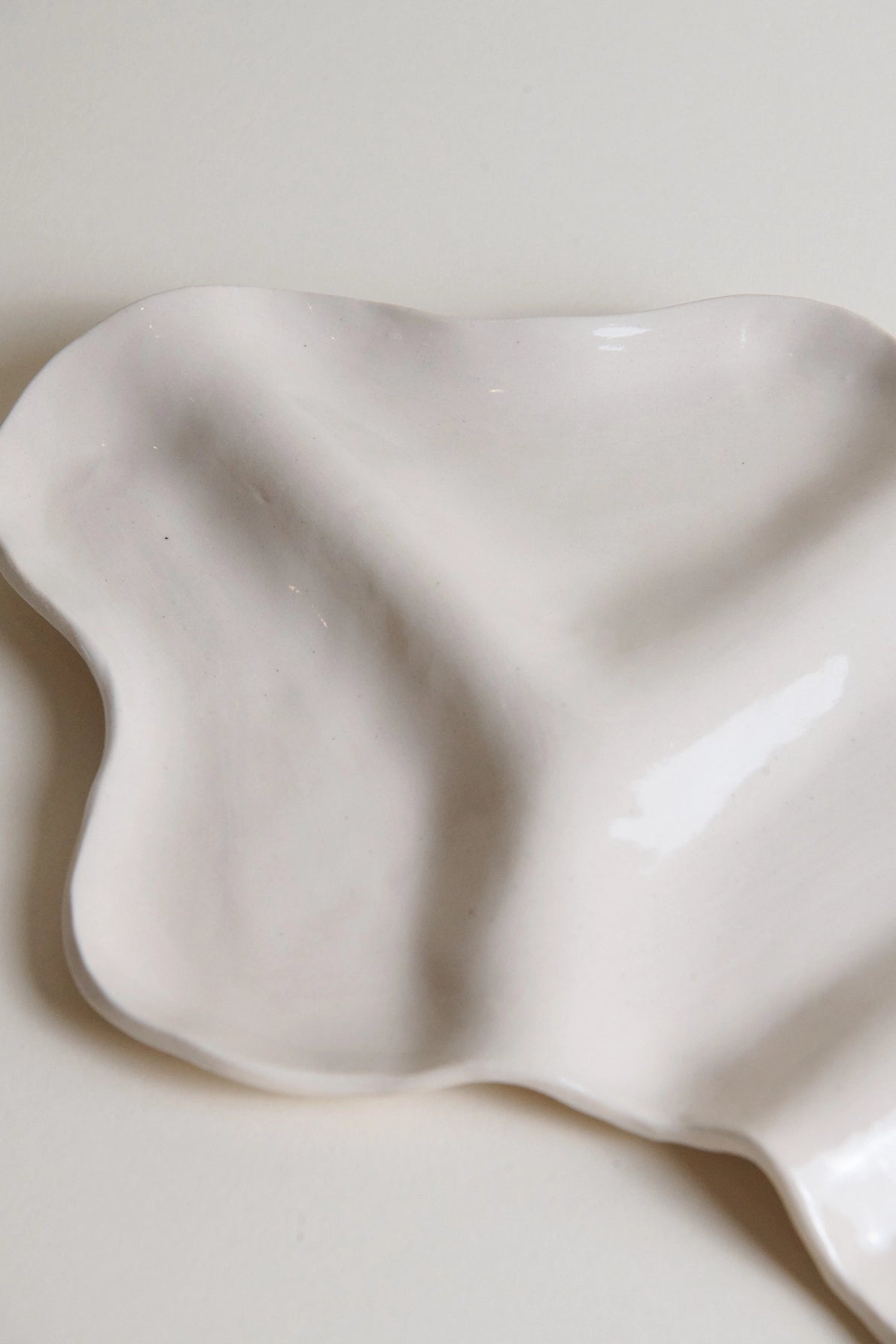White Stoneware Charcuterie Board