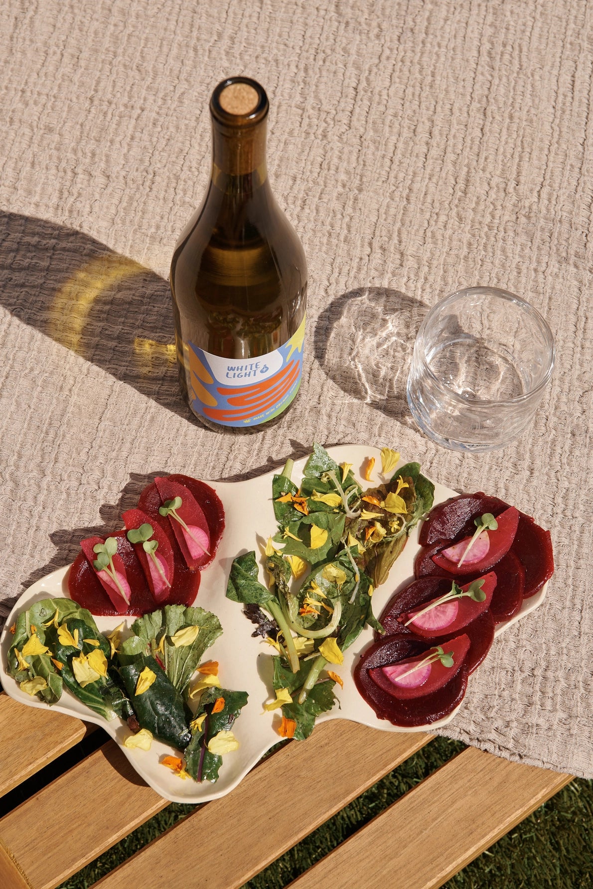 White Stoneware Charcuterie Board