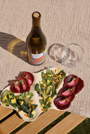 White Stoneware Charcuterie Board