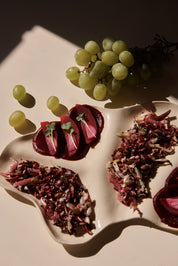 White Stoneware Charcuterie Board