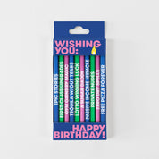 Wishing You: Cheeky Edition Long Birthday Candles (10 Pack)