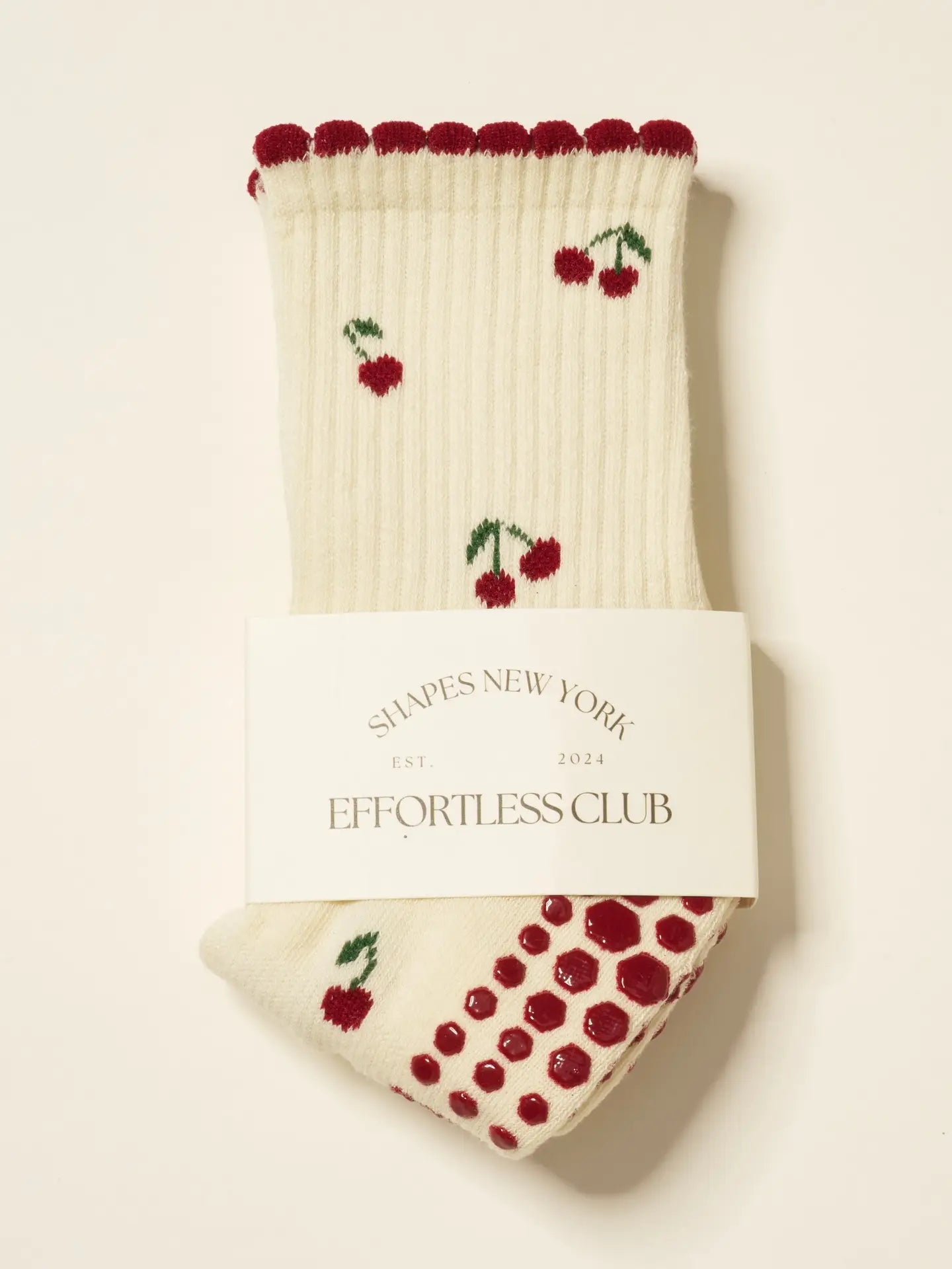 Cherry Petal Grip Socks