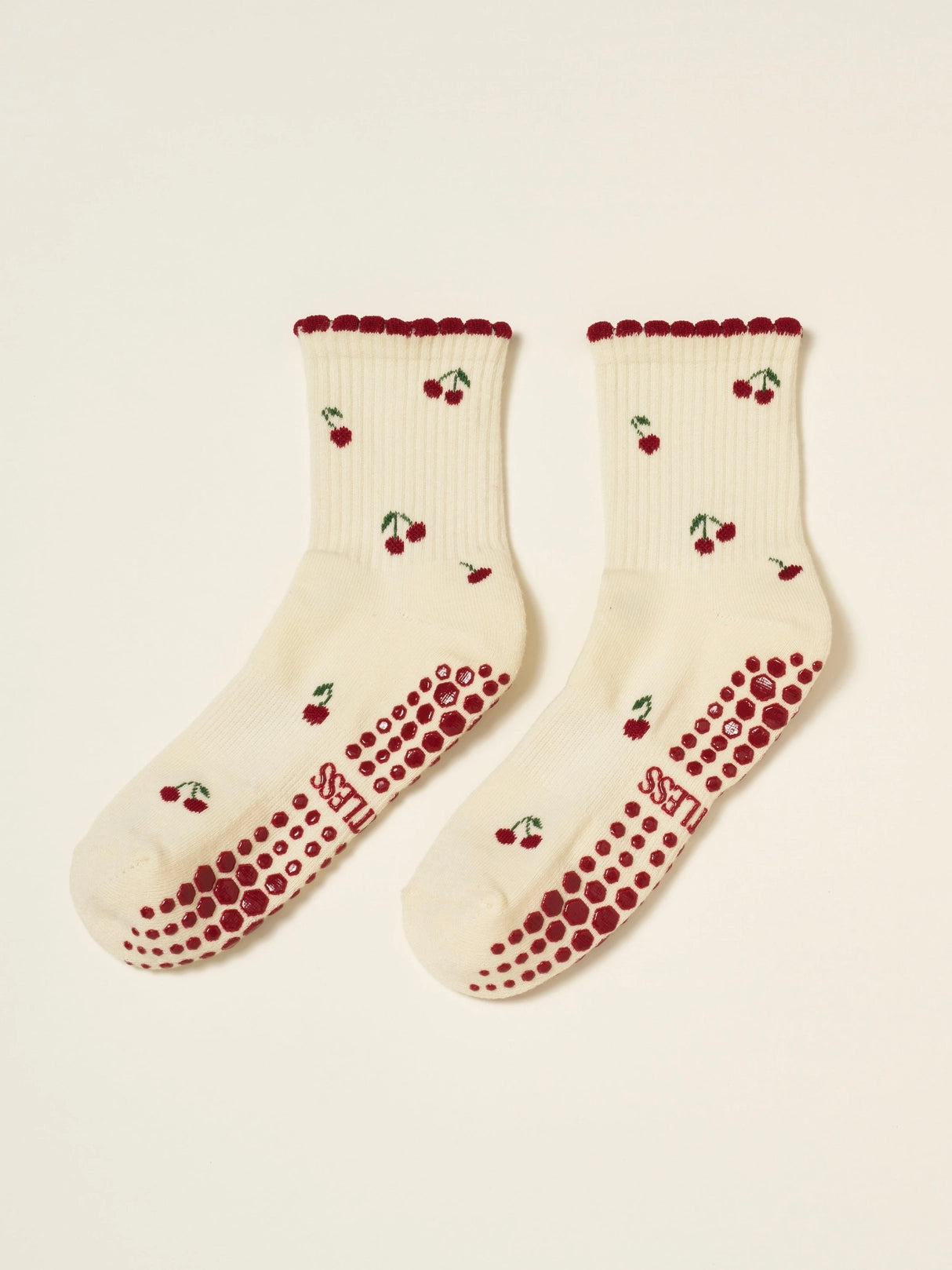 Cherry Petal Grip Socks