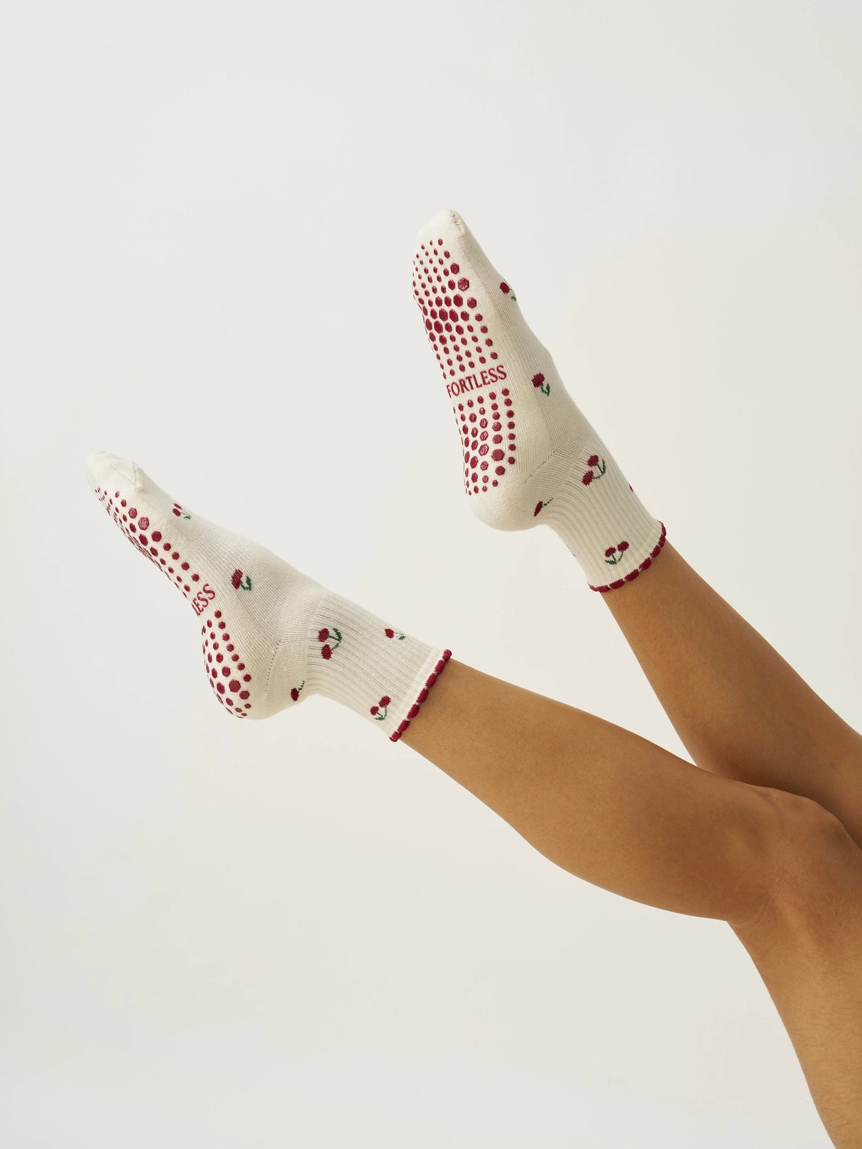 Cherry Petal Grip Socks