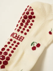 Cherry Petal Grip Socks