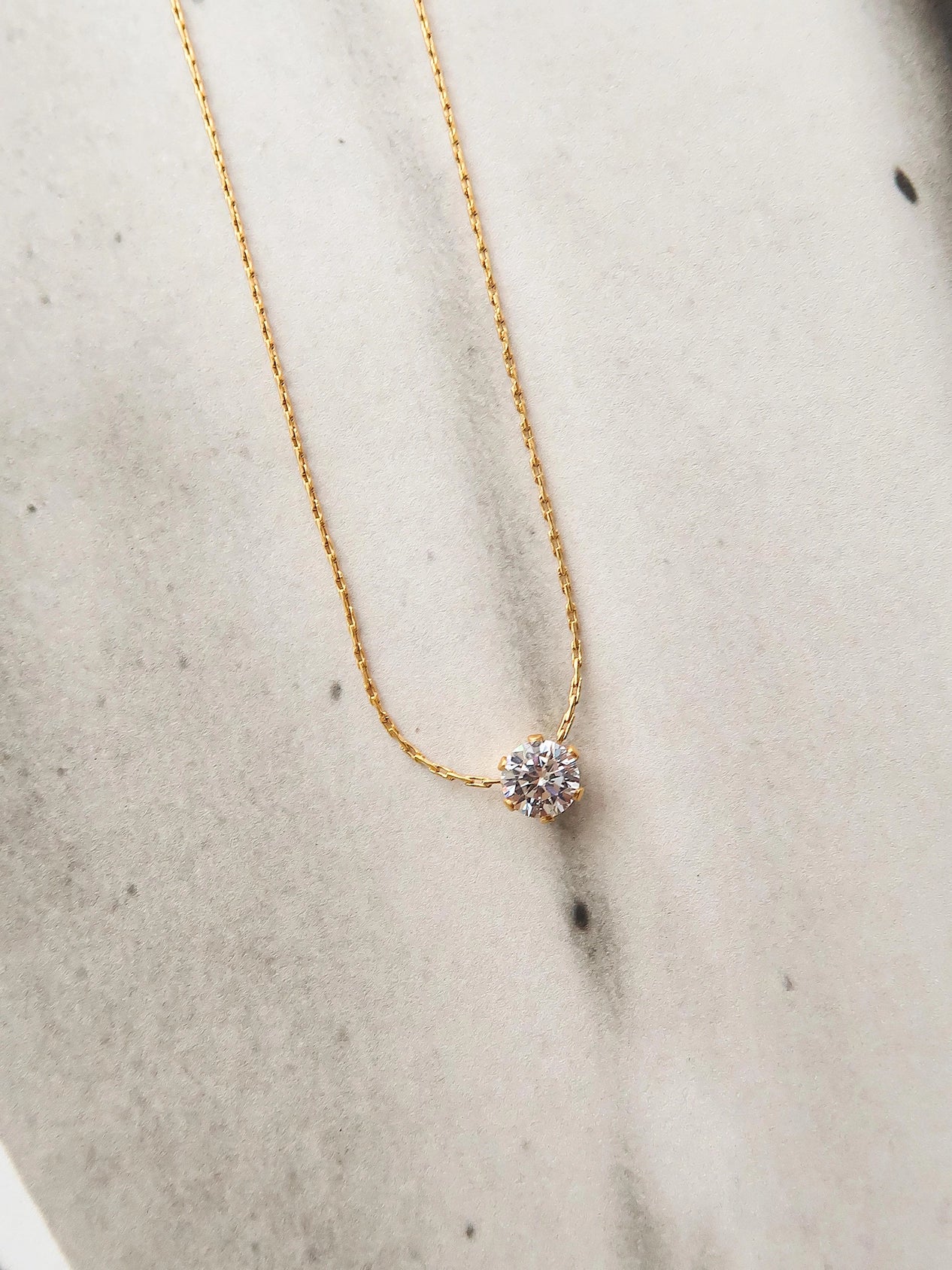 Ciara Petite Round Cz Necklace