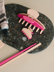 Hair Claw Clip (Duo Tone Pink)