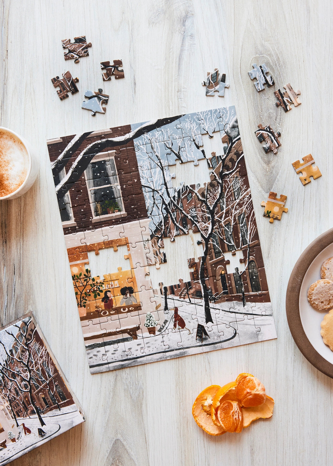 Coffee in the West Village 100 Piece Puzzle