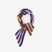 Colorblock Stripe Mini Ribbon Scarf