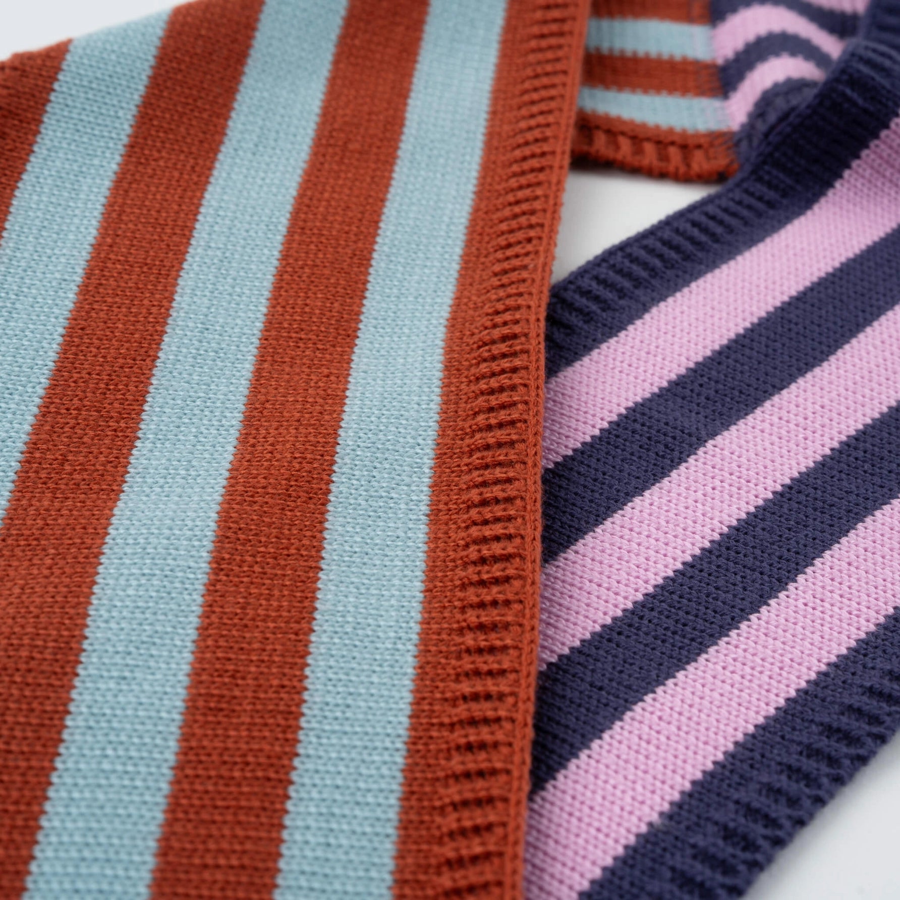 Colorblock Stripe Mini Ribbon Scarf