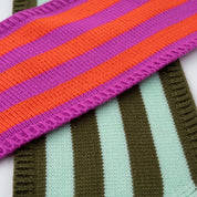 Colorblock Stripe Mini Ribbon Scarf