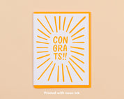 Congrats Letterpress Greeting Card