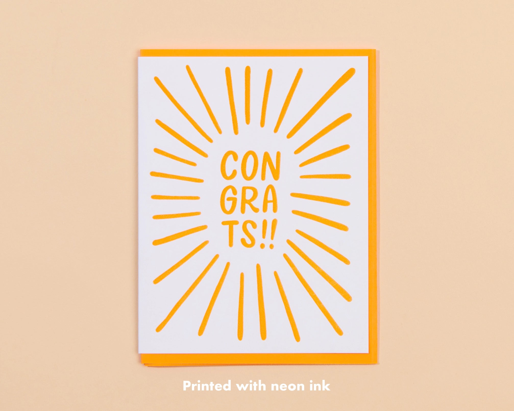 Congrats Letterpress Greeting Card