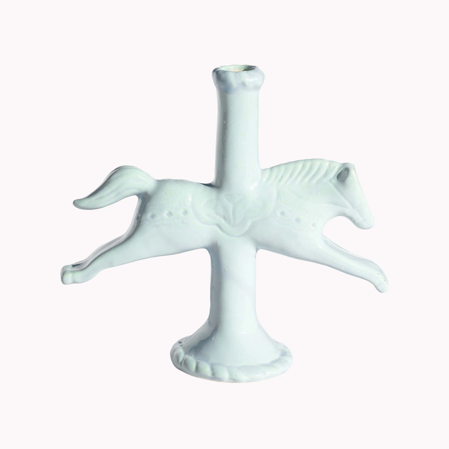 Ceramic Dala Horse Candlestick Holder