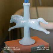 Ceramic Dala Horse Candlestick Holder