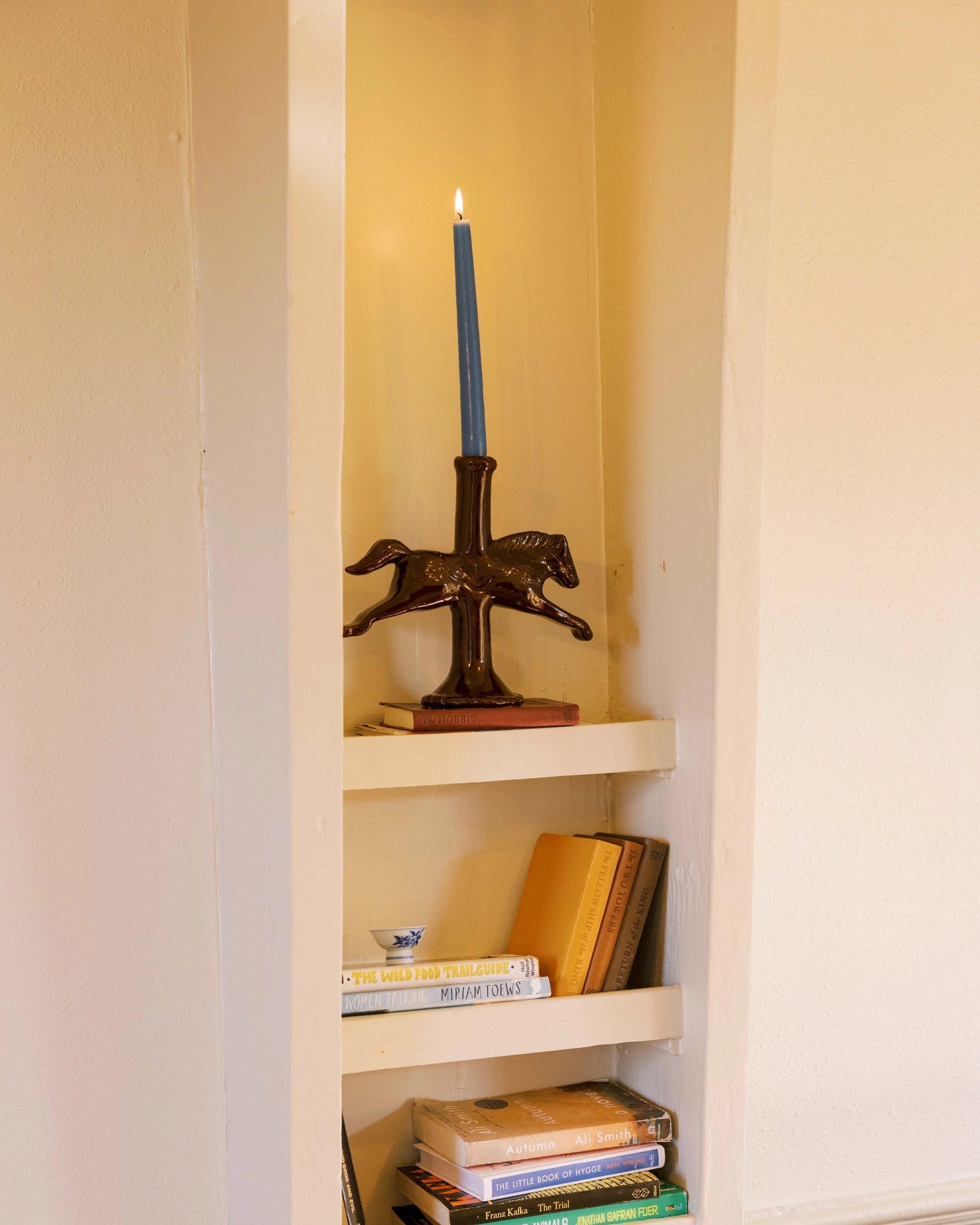 Ceramic Dala Horse Candlestick Holder