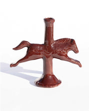 Ceramic Dala Horse Candlestick Holder
