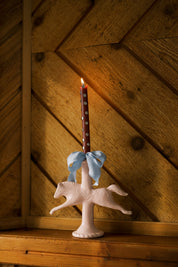 Ceramic Dala Horse Candlestick Holder