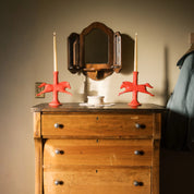Ceramic Dala Horse Candlestick Holder