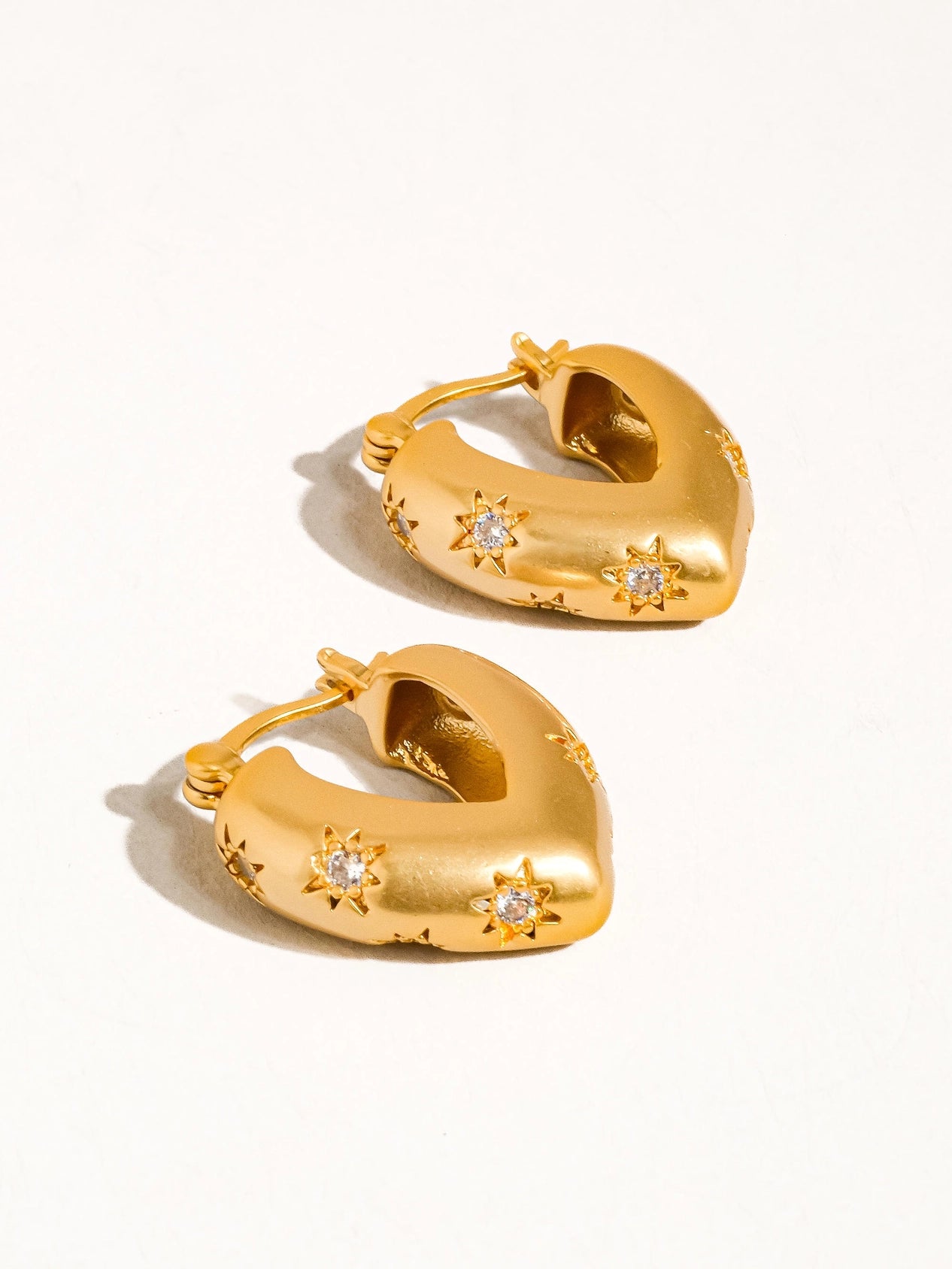 Desi Star Heart Hoop Earring