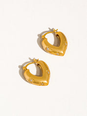 Desi Star Heart Hoop Earring