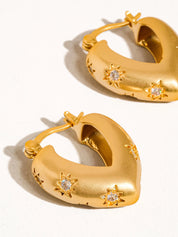 Desi Star Heart Hoop Earring