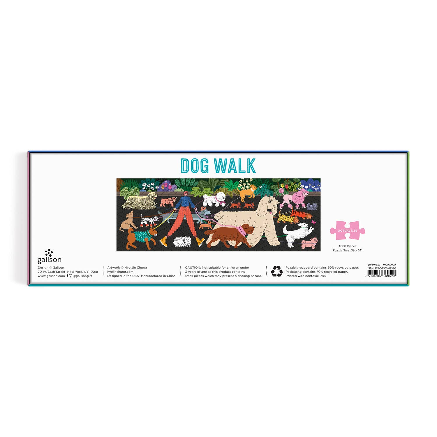 Dog Walk 1000 Piece Panoramic Puzzle