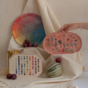 Festival of Flowers Scalloped Enamel Tray