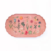 Festival of Flowers Scalloped Enamel Tray