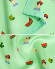 Frida's Desert Bloom Silk Bandana Scarf
