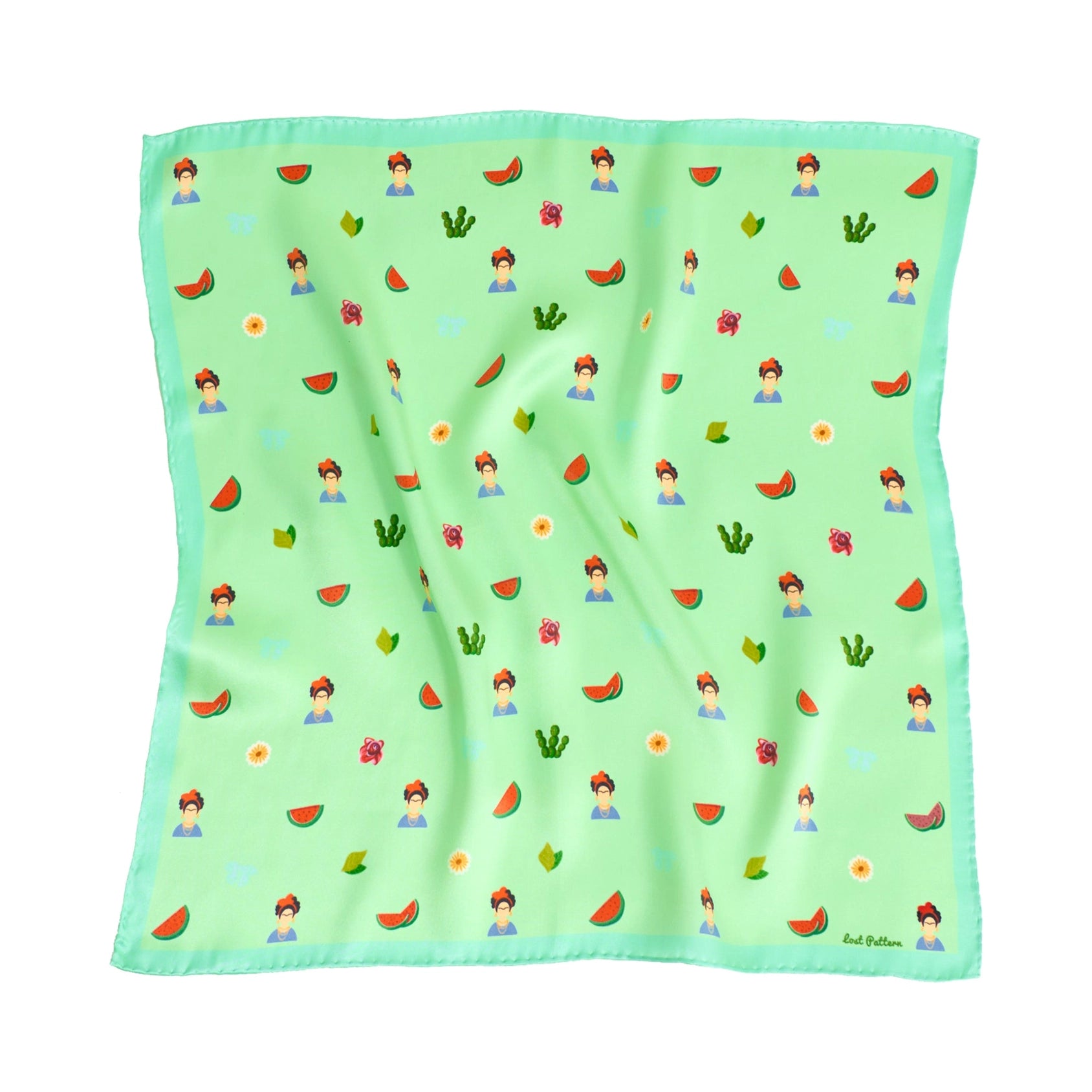 Frida's Desert Bloom Silk Bandana Scarf