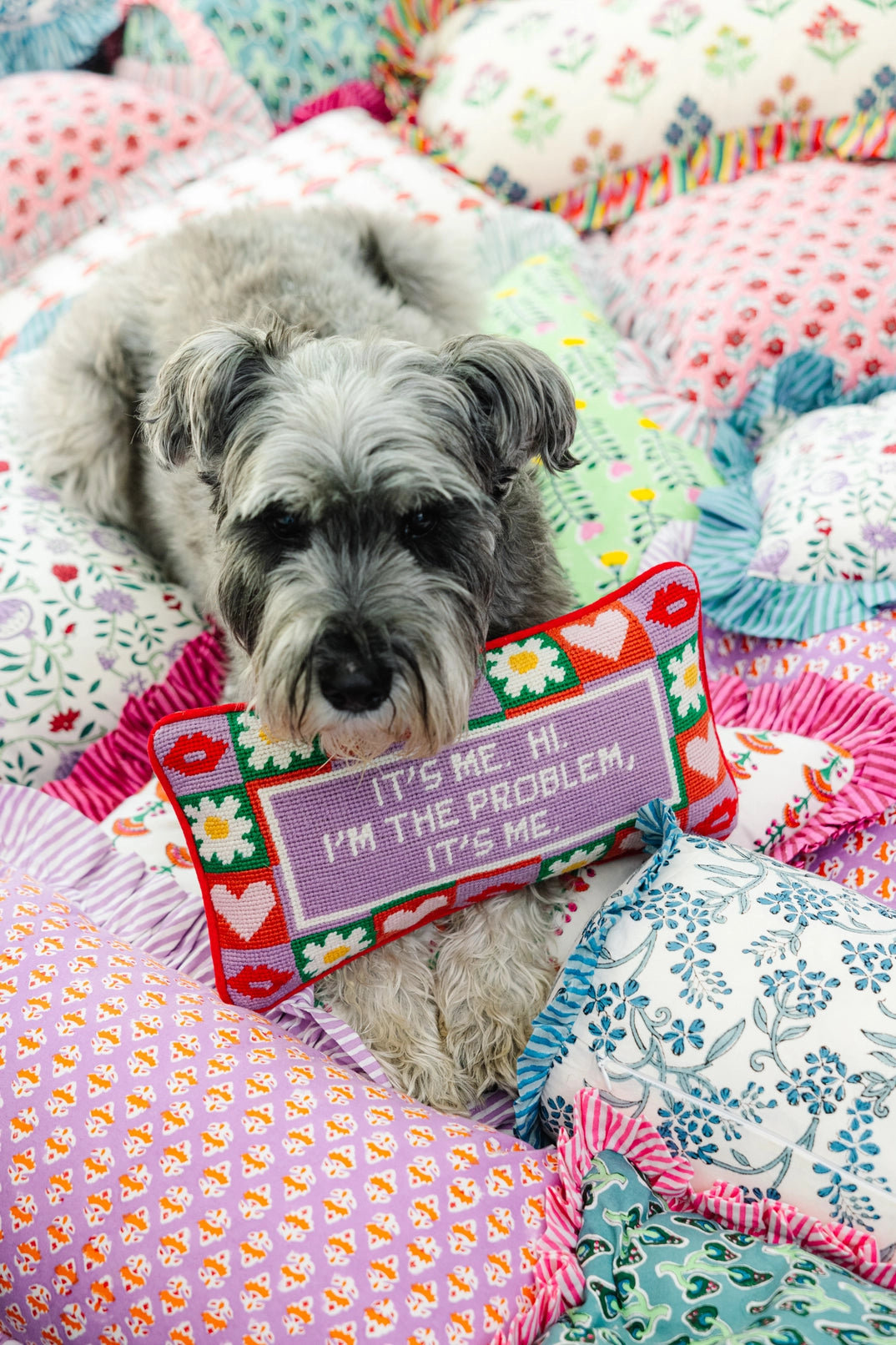 It's Me Needlepoint Pillow
