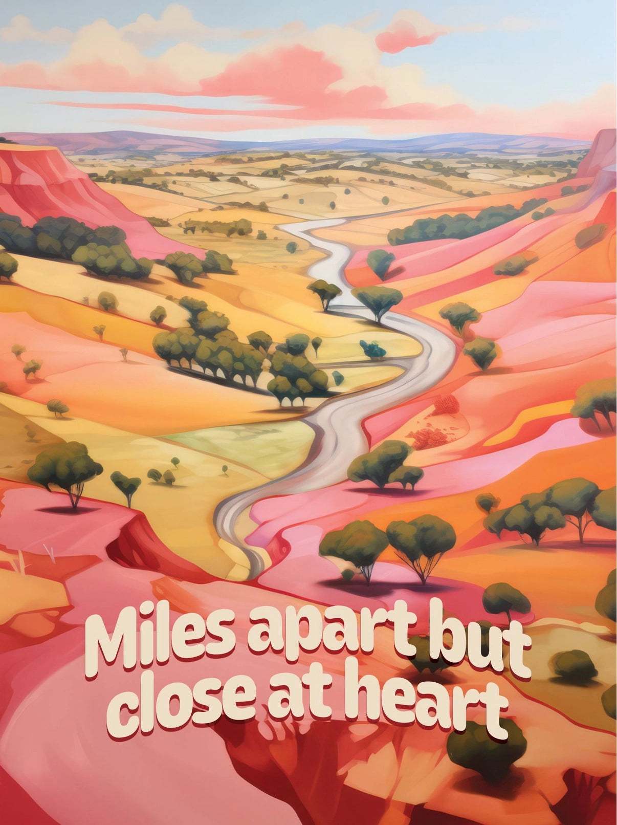 Postcard Puzzle - Miles Apart But Close At Heart